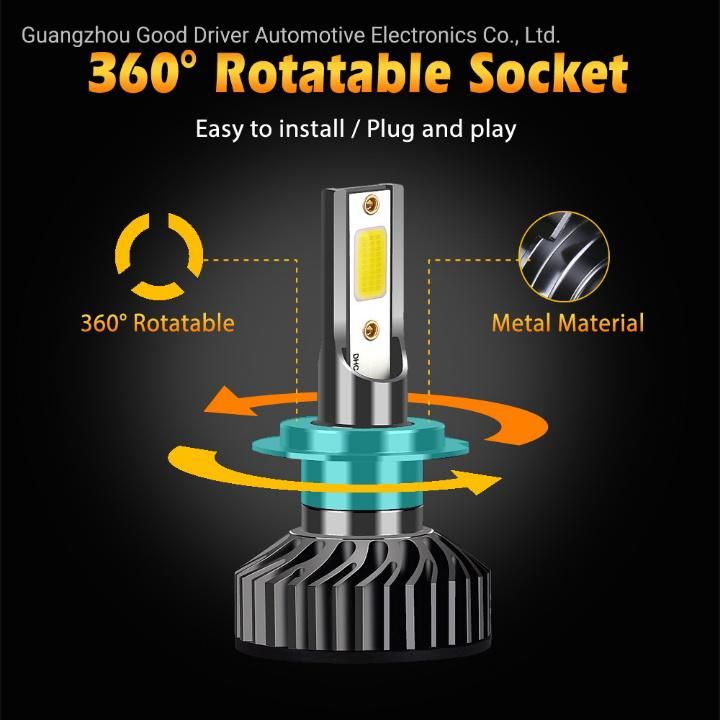 Decoder COB Cooling Fan H4 LED Car Light Bulb 9006 880 H7 LED Canbus H7 F2 LED Headlights