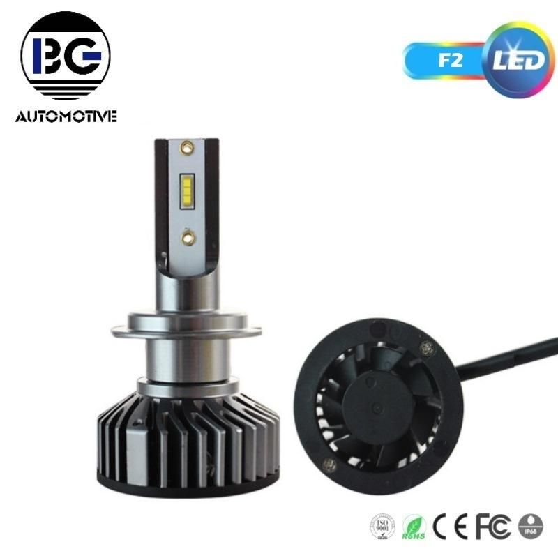 F2 LED Headlight Aluminum 6030 Material 12V 72W 12000lm 6500K LED Headlight H11