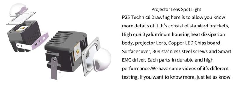 Lightech Auto P25 LED Projector Work Light 3inch with Motorcycle Headlight H4 3000K&6000K C6 S2 S1 Bulb