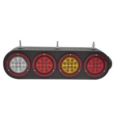 10-30V Round LED Truck Combination Rear Light Stop Turn Reverse Brake Truck Tail Trailer Light