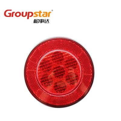 E-MARK Adr Approval UV PC 4inch 15PCS Stop Tail 24V 12V Round LED Truck Tail Light Auto Parts