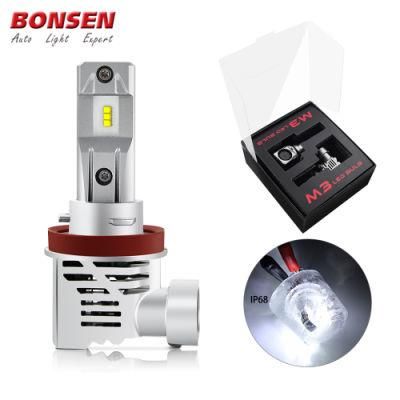 Super Bright Auto Parts 3800lm Aluminum M3 9005 9006 H4 H7 H11 9007 LED Head Light for Universal Cars