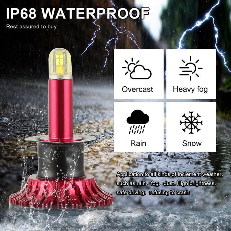 H1 LED Car Headlight 4 Sides Auto Lamps LED Light Bulb Car Accessories