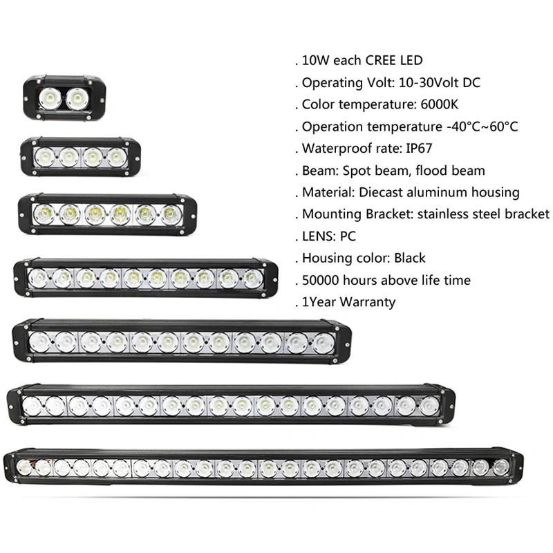 High Output 100W LED Strip Light Bar for 4X4 Offroad