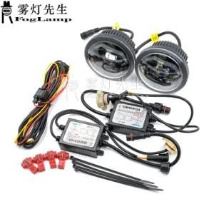 2PCS LED Fog Driving Light Assy Smoke Lens White LED Halo Ring DRL Daytime Running Fog Lamp for 2010-2013 Chevy Camaro
