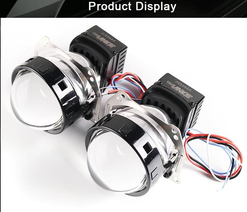 Sanvi Newest A8 3 Inches Car Bi LED Projector Lens Headlight 5500K 50W Auto LED Projector Headlamp Car Light Acceesories
