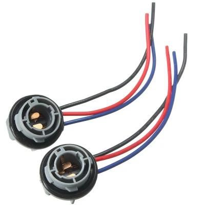 2PCS/Lot 1157 Bulb Socket Bay15D Lamp Holder P21/5W Adapter Base Connector for Brake Light Plastic Car Accessories