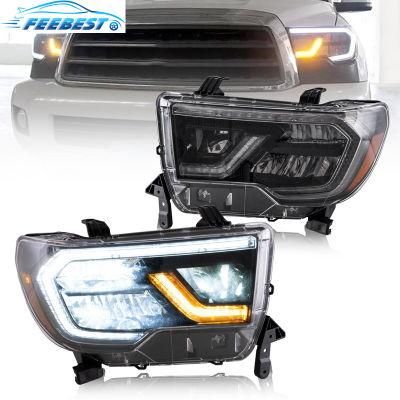 Full LED Headlights for Toyota Tundra 2007-2013 Sequoia 2008-2017 Head Lamp Cap Lamp