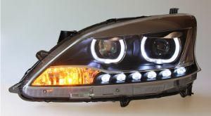 Car LED Light Auto Parts Projector Lens Headlight for 2012 Nissan Sentra Sylphy Pulsar