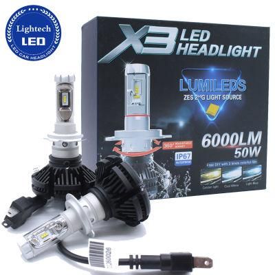 Wholesale High Quatity 6500K X3 Zes 9005 Car LED Headlight