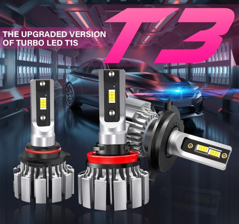 2022 New T3 LED Headlight H7 100W 20000lm Headlight Conversion Kit White 6000K 9004 9012 H1 H4 LED Car Motorcycle Driving Light