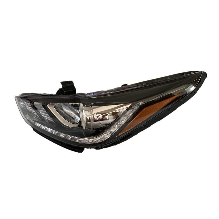 Auto LED Head Lamp for Hyundai Accent 2017 2018 2019 2020 Black LED with Yellow Corner 92101-H5000 92102-H5000 Headlight