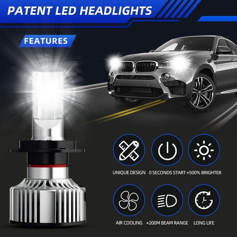 Aurora LED H4 H7 H11 9005 9006 H4 Hi Lo Mini LED Automotive Light Car LED Headlight Bulb