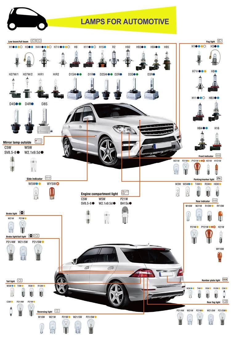 Selected  Material Auto Parts LED Quartz Glass 12V/24V H4 H7 Ba15s Halogen Car Headlight/Globe/Bulbs/Light/Auto Global/LED Bulb/Lamp