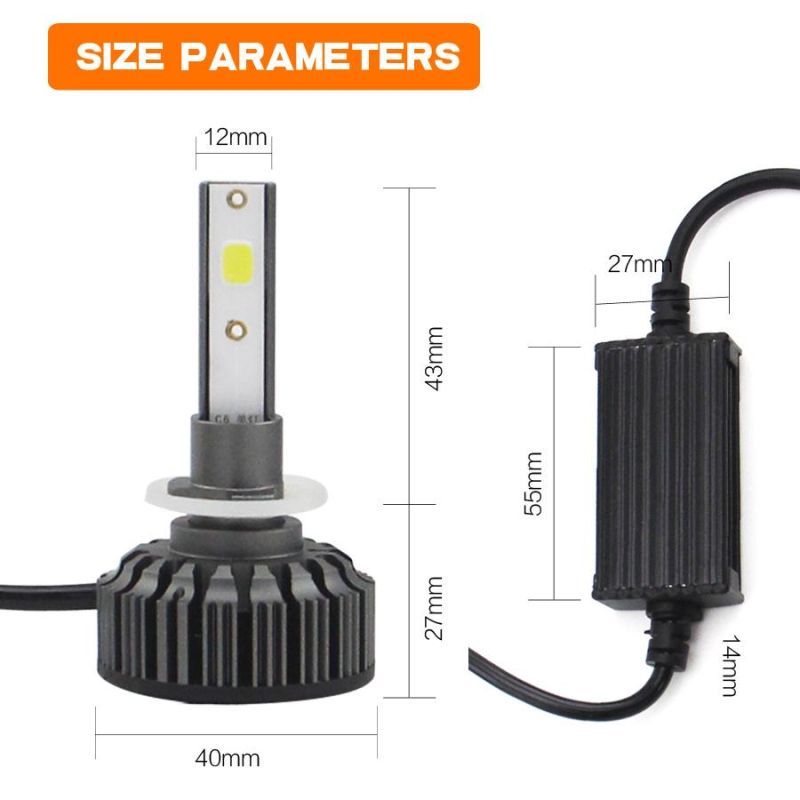 Popular Auto Lighting 2sides COB 4800lm 6500K N2s LED Headlight