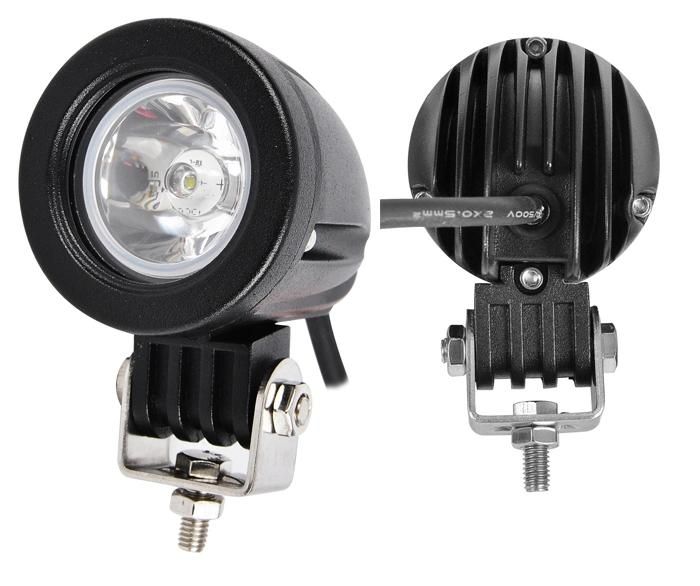 10W Small LED Auxiliary Work Lights Round Sport Flood for Motorcycle Truck Car