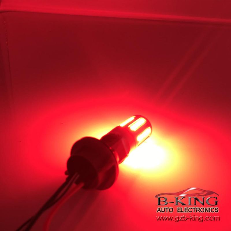 22W 2000lm Anti Hyper Flash T20 7443 W21/5W Fanless Car Red LED Brake Light Bulb