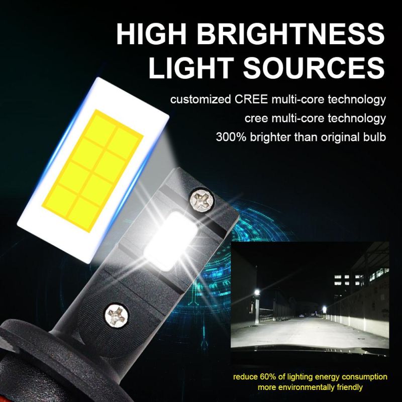 M9 LED Headlight IP68 Small Mini LED H4 Car Light, Automotive Lamp 16000lm H7 H4 Auto M9 Car H4 12000lm LED 9006 LED Headlight