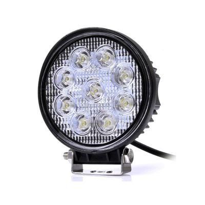 High Quality 27W Round Work Light Motorcycle LED Driving Light SUV Car LED Work for Offroad