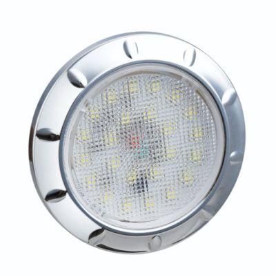 E-MARK UV PC Lens Round 12V LED Caravan RV Interior Lights Round Lamp Interior LED for Truck Trailer Car Bus