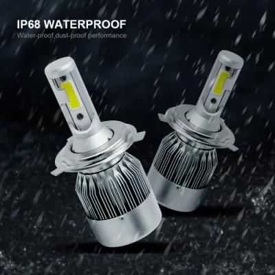 New Mini H4 H7 LED Car Headlight Kit 6000K 3000K 8000K 72W 12000lm H1 H11 9005 Hb3 9006 Hb4 H8 6000K Bulbs Car Accessories