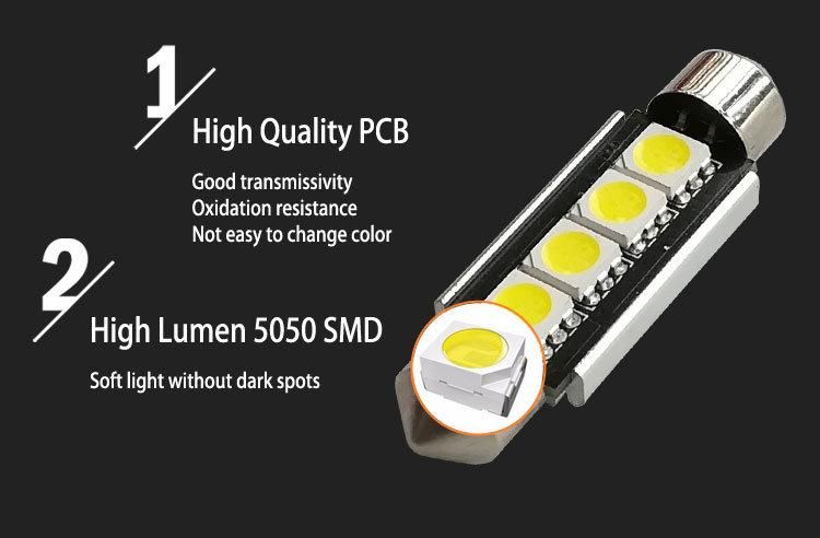 Auto Reading Lamps 42mm LED Festoon Lights 12V