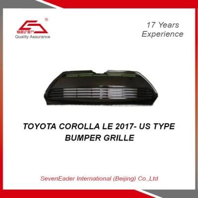 High Quality Auto Car Spare Parts Bumper Grille for Toyota Corolla Le 2017- Us Type