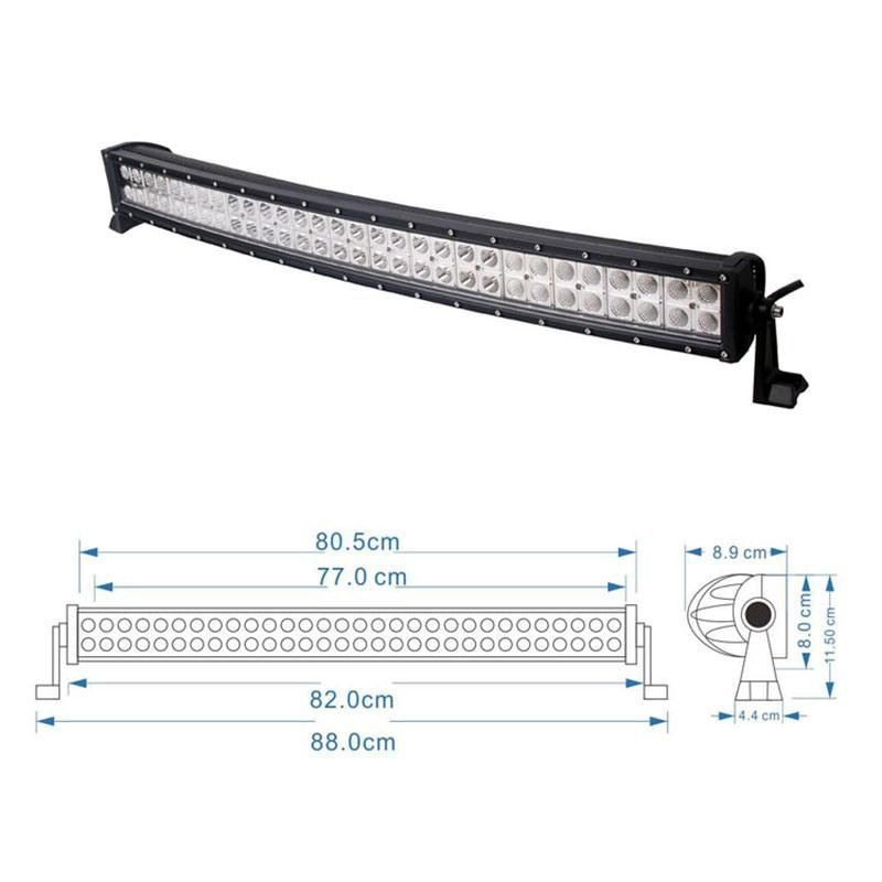 2019 Popular 180W Curved Vehicle LED Light Bar Lighting