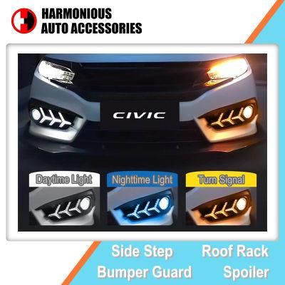 Car Parts Lamborghini Style Fog Lamp and Bumper Light for Honda Civic Sedan 2016 Rear Reflector