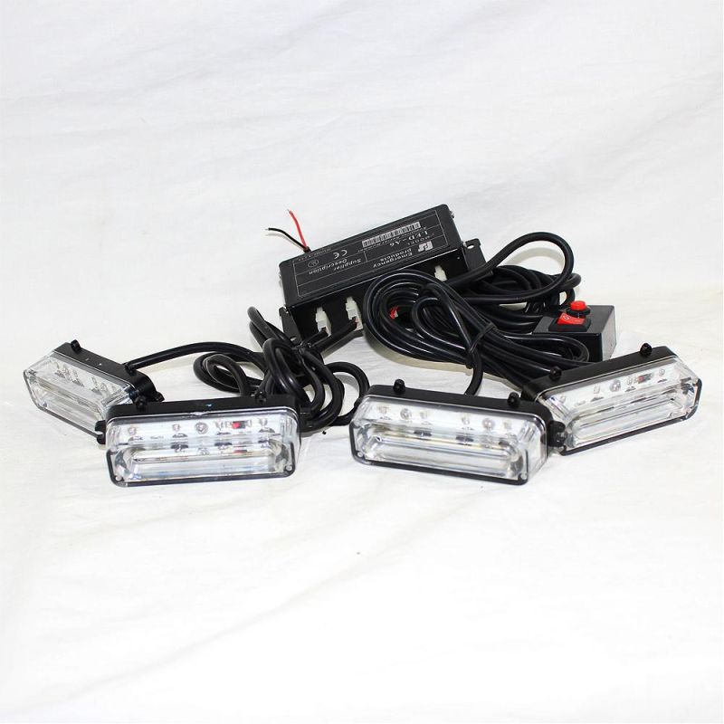 Red Color LED Emergency Flash Hide Away Kit Grille Light