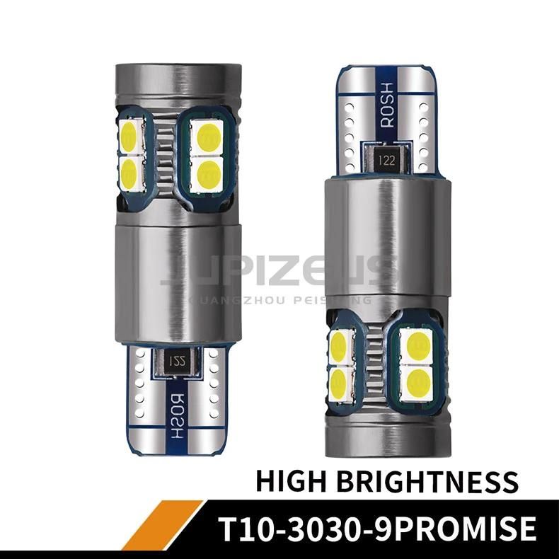 Latest T10 3030 10 SMD Canbus 600lm High Brightness DC12V 24V Light Bulbs Universal for Cars Trucks