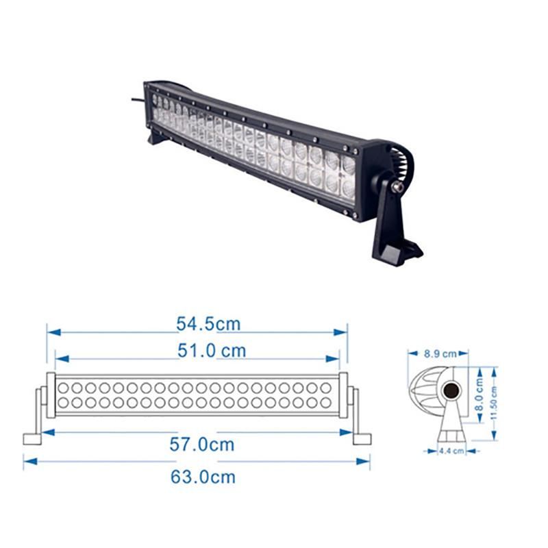 120W Curved Offroad Truck LED Lighting Bar Lights