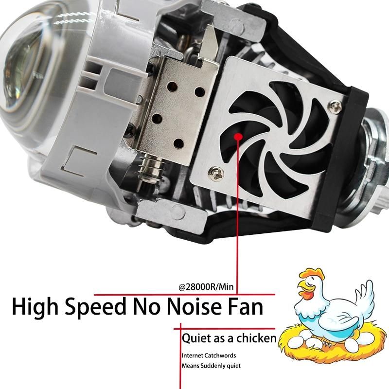 Lightech Auto Mini H1 Model LED Bi Projector Lens Rx9 Retrofit Headlight H7 H11 H4 Refit