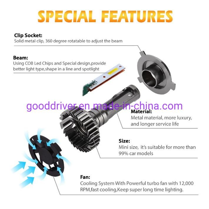 High Quality Auto Lighting System Car Light H11 H4 H7 Canbus F2 LED Headlight