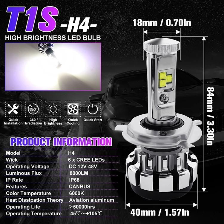 So. K OEM Super T1s 3535 Thin 16000lm 70W H3 H1 H11 880 LED Headlight Bulbs H4 H7 LED Headlight, Auto Car LED Headligh