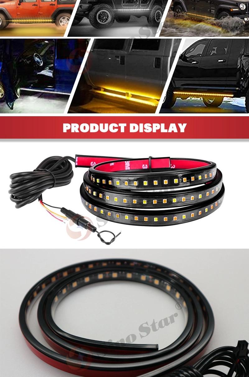 Sw71517020 2PCS 70" LED Running Board Lights Amber Turn Signal Lights Side Maker Lighting Bar Strips for Truck Pickup SUV Van