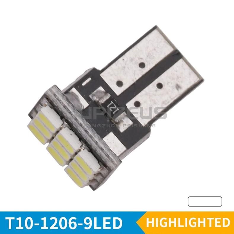 Car Wedge DC 12V Canbus Bulbs Decoder External Lights License Plate 9SMD T10 Car LED for Universal Auto