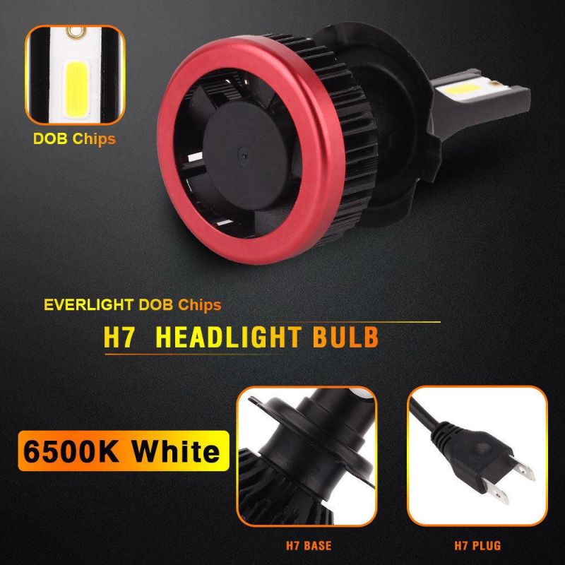 2 Uds Mini LED H7 H4 Bombilla LED Linterna Del Coche De H11 H1 H8 H9 H3 9005/Hb3 9006/Hb4 100W 20000lm 6500K Auto Faro Luz De Niebla