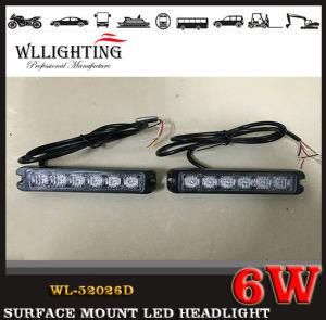 Super Thin Surface Mount 6 LED Warning Strobe Head Light