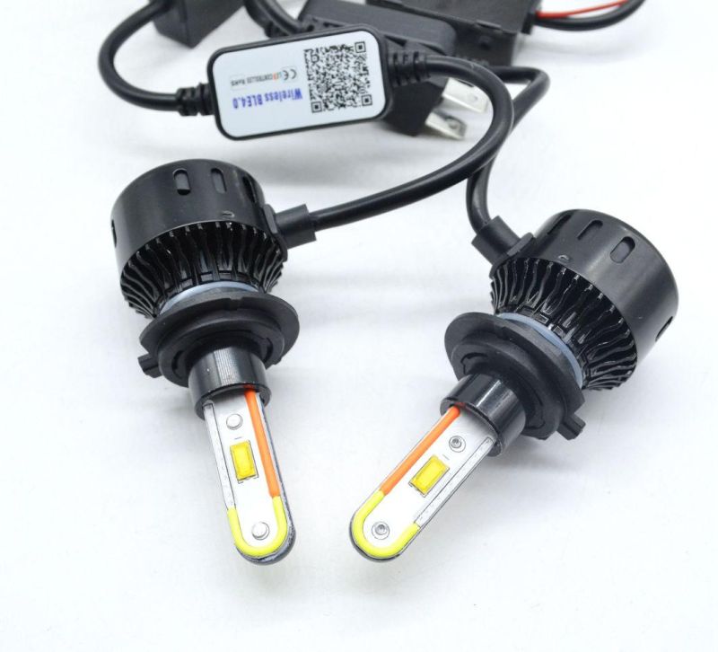 RGB LED Headlight H7 Control Multi-Color 56W LED Headlight APP Bluetooth LED Car Headlight H11