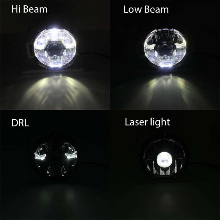 7 Inch LED DRL High Low Headlight Work Light with Laser Core for Jeep Wrangler Harley Motorcycle off-Road Driving Light LED Laser Light