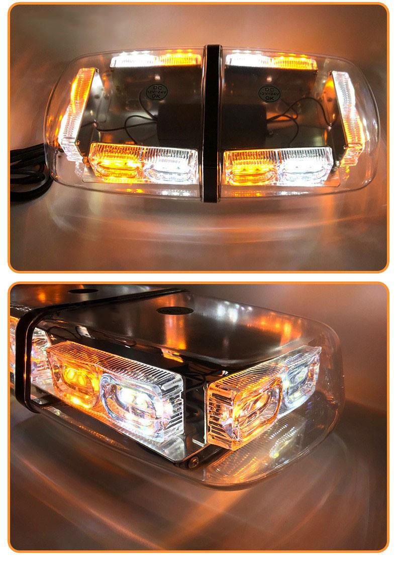 Car Dome Light 12V-24V 36LEDs Strobe Warning Light with Double Switch, LED Car Magnetic Flashing Light