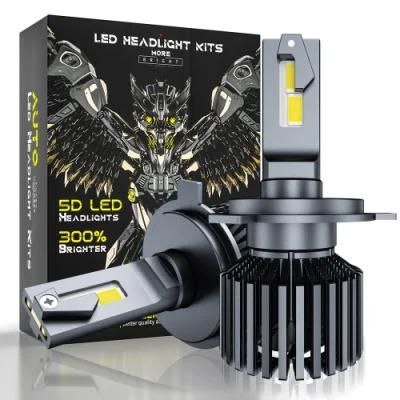 Dxz Super Bright H4 High Power Auto Car Accessories Hot Selling LED Headlight Bulbs Light H4 Car LED Headlight Factory