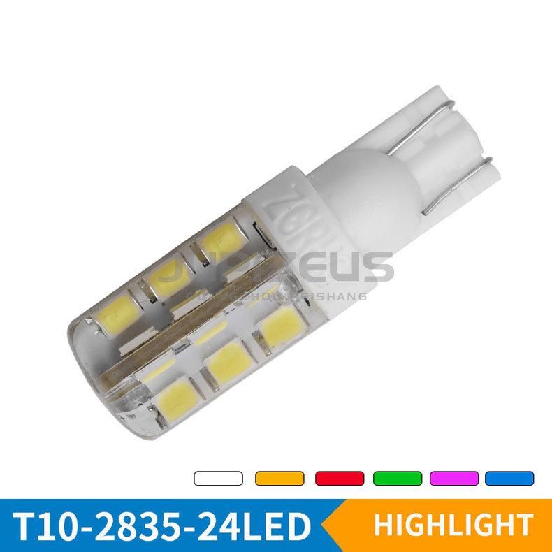 Wholesale Super Good Cilicon Auto Car Bulbs T10 2835 LED Chip Auto Light LED with 24SMD Car Reading Bulb