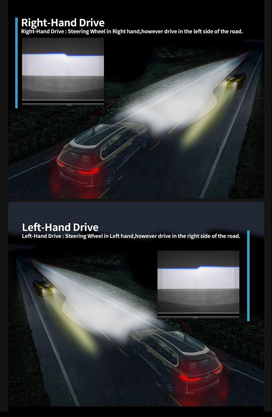 H1 LED Bulb H4 H7 Headlight Xenon HID Projector Lens Silver Black Shell 2.5 Inch Motorcycle Car Accessories