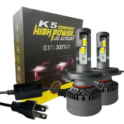 Conpex 60W 6000lm 9005 EMC with Temperature Control System 1860 Csp Chip H4 Fancooler K6 LED Car Headlight