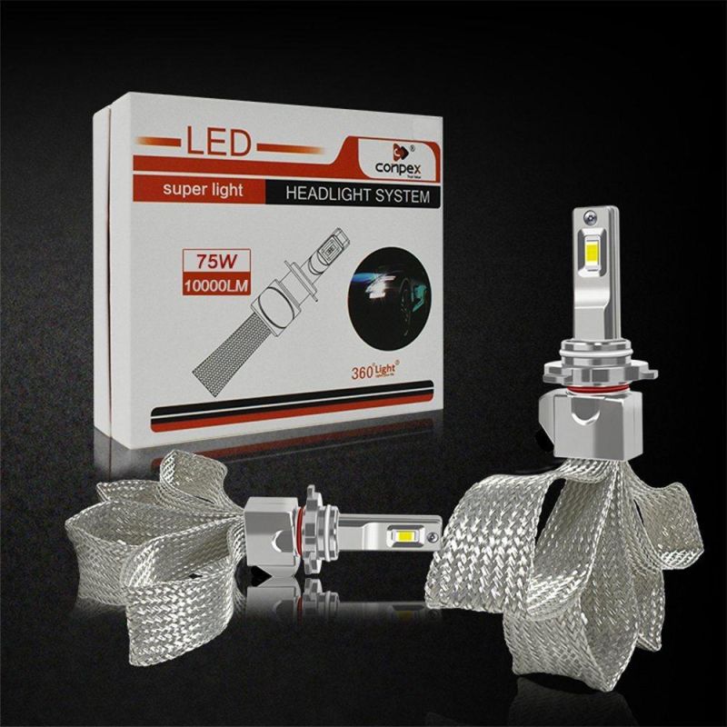 Us Csp Chips LED Headlight Bulbs 9005 6000K with Copper Belts Cooling Fanless Plug Headlight for Auto Light Head Lamp P10