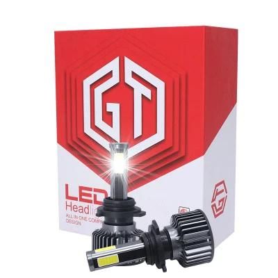 Wholesale Auto Car 4 Sides LED Headlight A4 6000K 4800lm LED Headlight Bulb H4 H7 H11 High Power LED Headlight