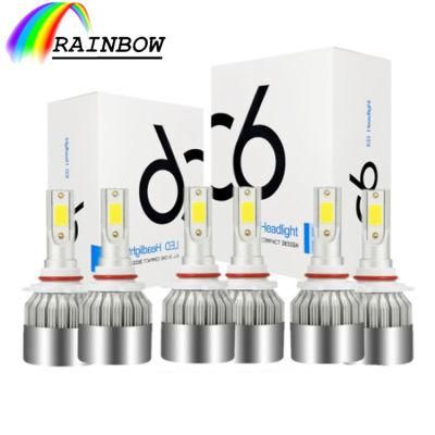 C6 Car LED Headlight Bulbs H1 H3 H7 H8 H9 9005 9006 H13 H4 72W 6000lm COB Auto Lamps LED Headlights