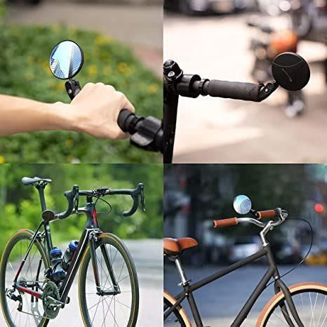 Bicycle Mirrors for Handlebars Adjustable Rotatable Bike Mirrors Handlebar Rearview Mirror